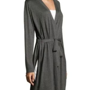 258.00 NWT EILEEN FISHER CARDIGAN ASH SZ M TENCEL ORGANIC COTTON SILK